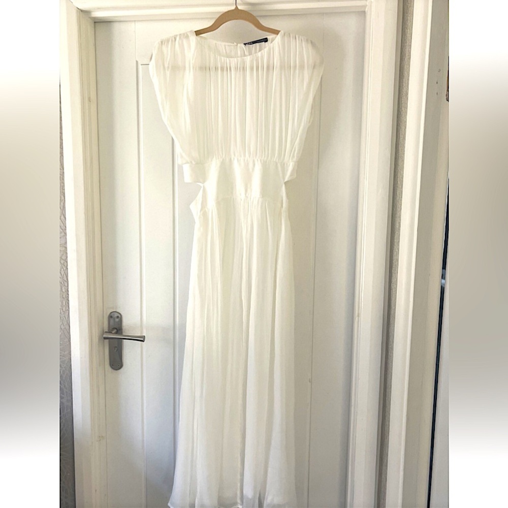 FINAL CALL! Zara Grecian Goddess Dress in sheer fairycore - NWT, size M